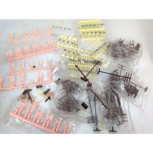 HO Scale Layout Accessories Electric Poles Signs People